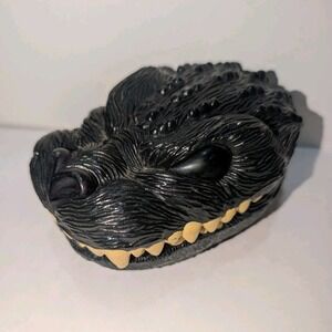 Trendmasters Godzilla Head only Playset 1994 Black Plastic 5 Inch Toy